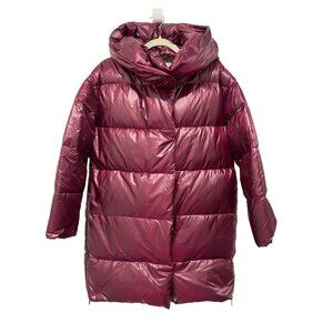 add $695 Puffer Coat 95% European Duck Down IT 38 Small Pomegranate NWT